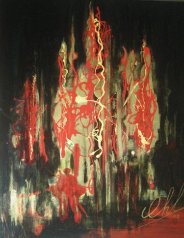 Painting titled "Banderilles" by Roger Chastel, Original Artwork