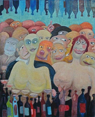 Painting titled "EMBOUTEILLAGE AU VE…" by Gerrit Gerard Visser, Original Artwork, Other