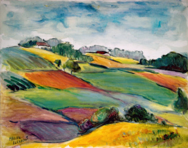 Painting titled "South-Dutch landsca…" by Michelangelo Verso, Original Artwork, Oil