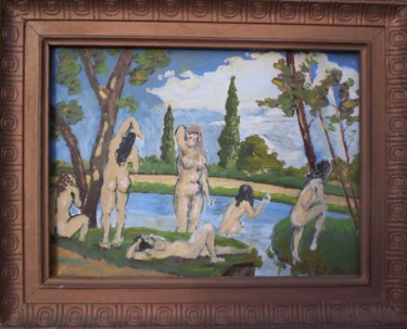 Hommage à Cézanne Peinture intitulée "Hommage à Cézanne" par Alan Embrée Osler, Œuvre d'art originale