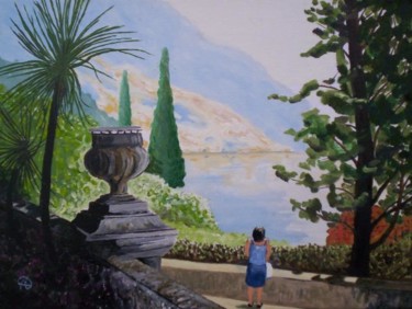 Peinture intitulée "Lago di Como" par Alan Embrée Osler, Œuvre d'art originale, Huile