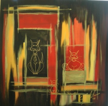 Painting titled "Portrait de famille" by Roger Chastel, Original Artwork