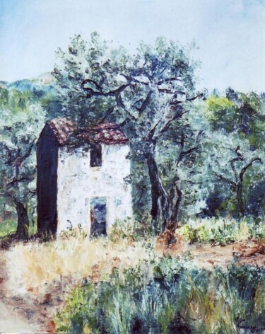 绘画 标题为“Cabanon de Nyons” 由Yvette Vianney-Liaud, 原创艺术品