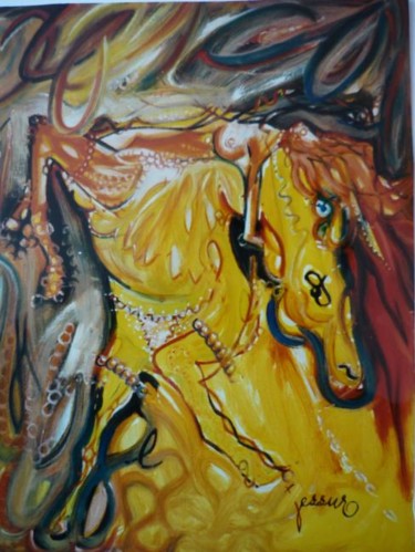 Peinture intitulée "Retour de bal" par Jessuro, Œuvre d'art originale, Huile