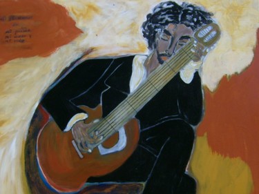 flamenco Malerei mit dem Titel "flamenco" von Roswitha Förster, Original-Kunstwerk, Acryl