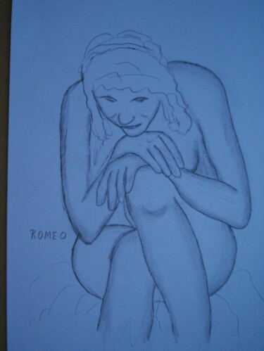 Tristesa Desenho intitulada "Tristesa" por Romeo Zanchett, Obras de arte originais