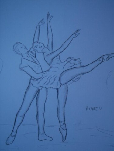 Desenho intitulada "Balé" por Romeo Zanchett, Obras de arte originais