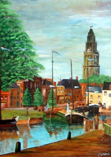 「Groningen2」というタイトルの絵画 Geert Winkelによって, オリジナルのアートワーク, オイル
