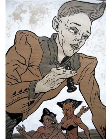 La prise du Fou. Dessin intitulée "La prise du Fou." par Daniel Duhamel Arrapel, Œuvre d'art originale, Autre