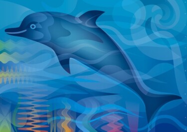 Deep Blue Admiration | Tiefblaue Bewunderung 数字艺术 标题为“Deep Blue Admiratio…” 由Bernd Wachtmeister, 原创艺术品, 2D数字工作