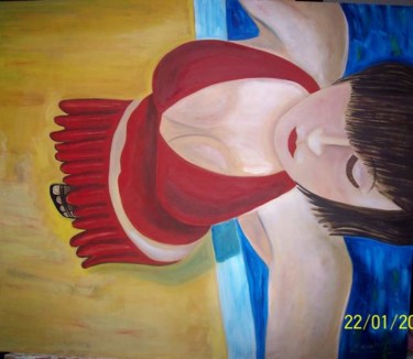 「Chica sexy al borde」というタイトルの絵画 Laura Capurroによって, オリジナルのアートワーク