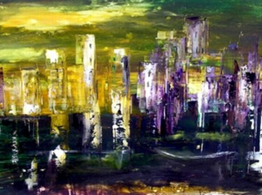 绘画 标题为“Architecture contem…” 由Bernard Courtalon (courtaloni), 原创艺术品, 油