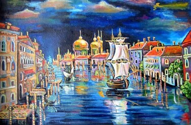 Painting titled "VENICE" by Nina Silaeva, Original Artwork
