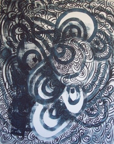 Pintura titulada "Abstracto serie 09-3" por Rosario De Mattos, Obra de arte original, Oleo