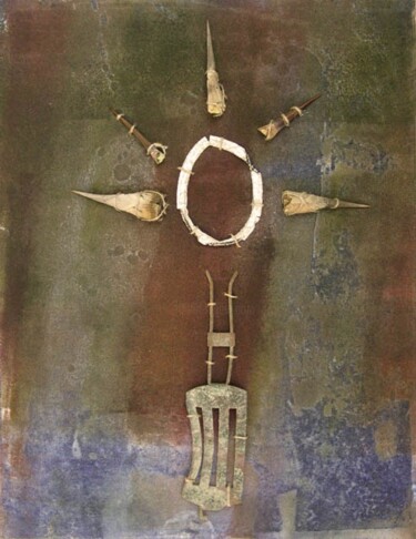 Collages titled "Desert flora" by Beata Wehr, Original Artwork