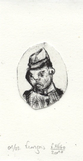 Dessin intitulée "François." par Frhégo, Œuvre d'art originale, Autre