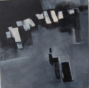 Peinture intitulée "ici, et là..." par Anne-Frédérique Ferret, Œuvre d'art originale