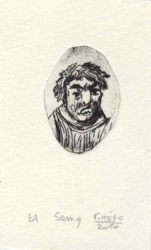 Dessin intitulée "Samy." par Frhégo, Œuvre d'art originale, Autre