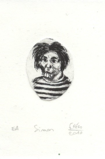 Dessin intitulée "Simon." par Frhégo, Œuvre d'art originale, Autre