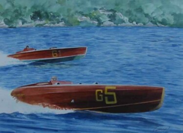 Peinture intitulée "Baby Bootlegger vs…" par Philippe Conrad, Œuvre d'art originale