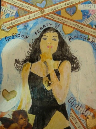 Collages intitulée "Histoire d'Amour" par D A N ' I M A G ' I N, Œuvre d'art originale