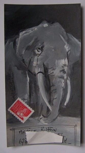 Sculpture intitulée "grand gris" par Anne-Frédérique Ferret, Œuvre d'art originale