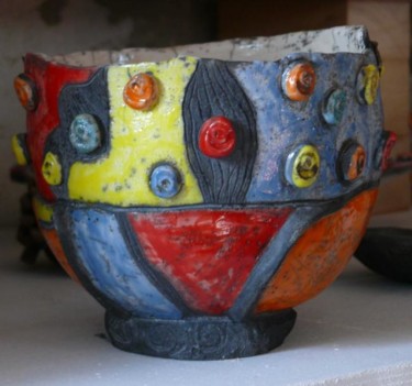 Design intitulée "coupe multicolore" par Armelle Colombier, Œuvre d'art originale
