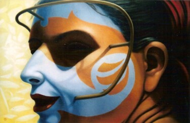 Ζωγραφική με τίτλο "Portrait" από Jeanbernard Tessier, Αυθεντικά έργα τέχνης, Λάδι