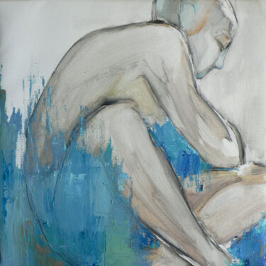 Dans l'eau Peinture intitulée "Dans l'eau" par Sylvia Baldeva, Œuvre d'art originale, Huile Monté sur Châssis en bois