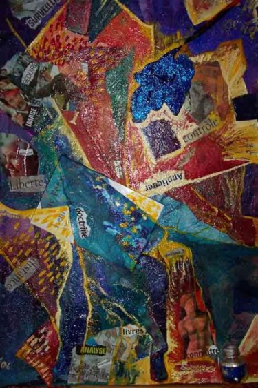 Pintura titulada "Actualité, De la pl…" por Diane Medus, Obra de arte original, Acrílico Montado en Cartulina