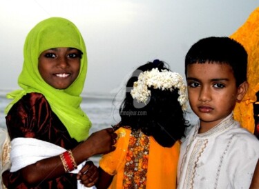 Fotografia intitolato "bambini del Kerala" da Gian Piero Trucco, Opera d'arte originale