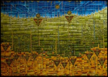 Painting titled "À Procura do Tempo…" by Jose Carlos Sarmento, Original Artwork, Oil