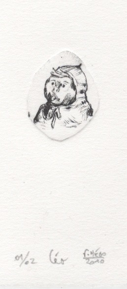 Dessin intitulée "Léo." par Frhégo, Œuvre d'art originale, Autre