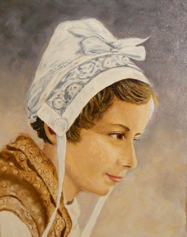 Peinture intitulée "Nicole B." par Mog, Œuvre d'art originale, Huile