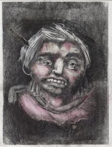 Dessin intitulée "Tête de pirate." par Frhégo, Œuvre d'art originale, Autre