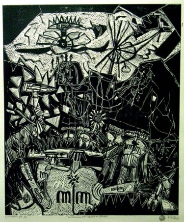 Pintura titulada "La brigada MM" por Kardo Kosta, Obra de arte original