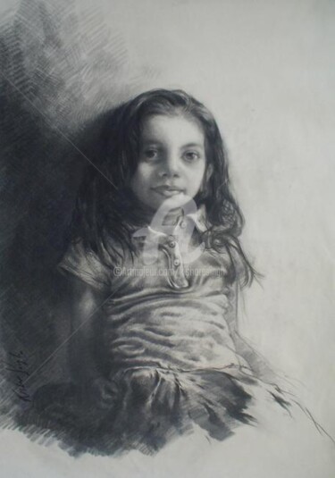 Painting titled "Trivsha_Sketch" by Kishore Singh, Original Artwork, Oil