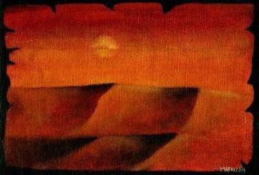 Peinture intitulée "dunes" par Abderrahmane Abdelrafie Matallah, Œuvre d'art originale