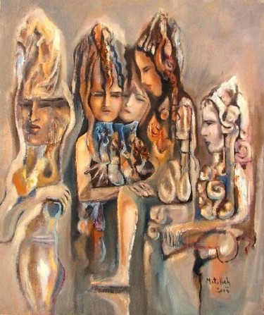 Peinture intitulée "dynastie" par Abderrahmane Abdelrafie Matallah, Œuvre d'art originale
