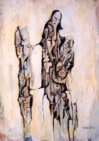 Peinture intitulée "forteresse" par Abderrahmane Abdelrafie Matallah, Œuvre d'art originale