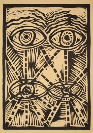 Pintura titulada "Ojos que no ven env…" por Kardo Kosta, Obra de arte original, Oleo