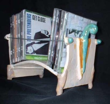 Design intitulée "Porte CD NAJA" par Marc-François Rouxel, Œuvre d'art originale, Céramique