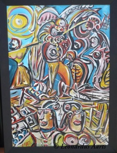 Painting titled "Circus" by Leonardus Aarts, Original Artwork