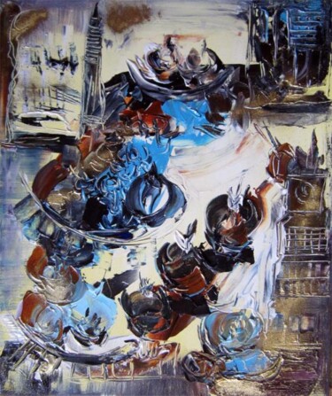 Peinture intitulée "Le compotier véniti…" par Muriel Cayet, Œuvre d'art originale