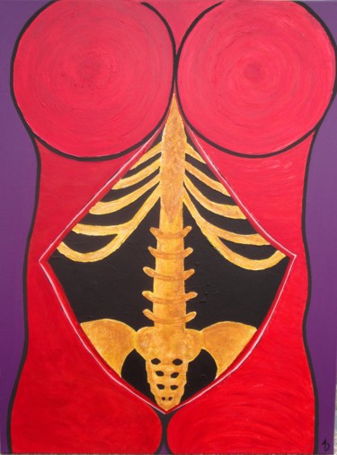 Painting titled "NU 2" by Alexandra D., Original Artwork, Acrylic