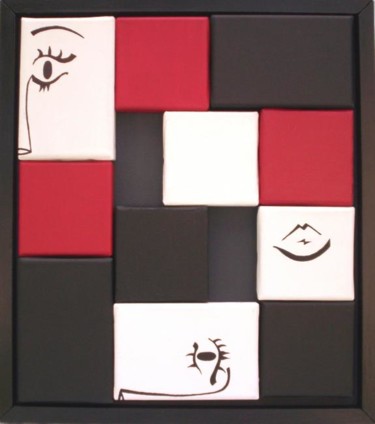 Painting titled "Casse-tête" by Alexandra D., Original Artwork, Oil