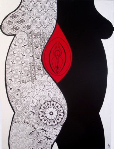 Painting titled "Elles" by Alexandra D., Original Artwork, Acrylic