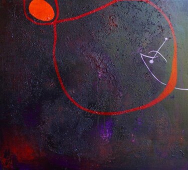 Peinture intitulée "L'anneau de saturne" par Nikko Kali, Œuvre d'art originale, Huile
