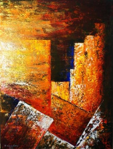 Peinture intitulée "Passe le temps" par René Vincent-Viry, Œuvre d'art originale, Huile