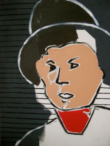 Painting titled "Man with hat" by Unknown Artist, Original Artwork